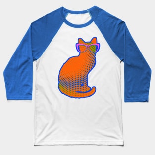 Geeky Cat Baseball T-Shirt